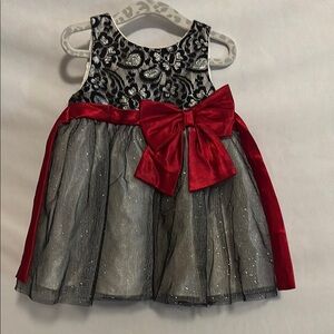 Youngland Black and Red Formal Dress for Kids